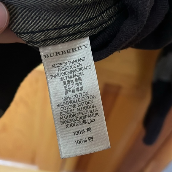 BURBERRY BRIT Black Tan Plaid Flannel Checked Button Down - Picture 6 of 7